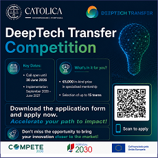 DeepTech Transfer Competition | Candidaturas até 30 de junho