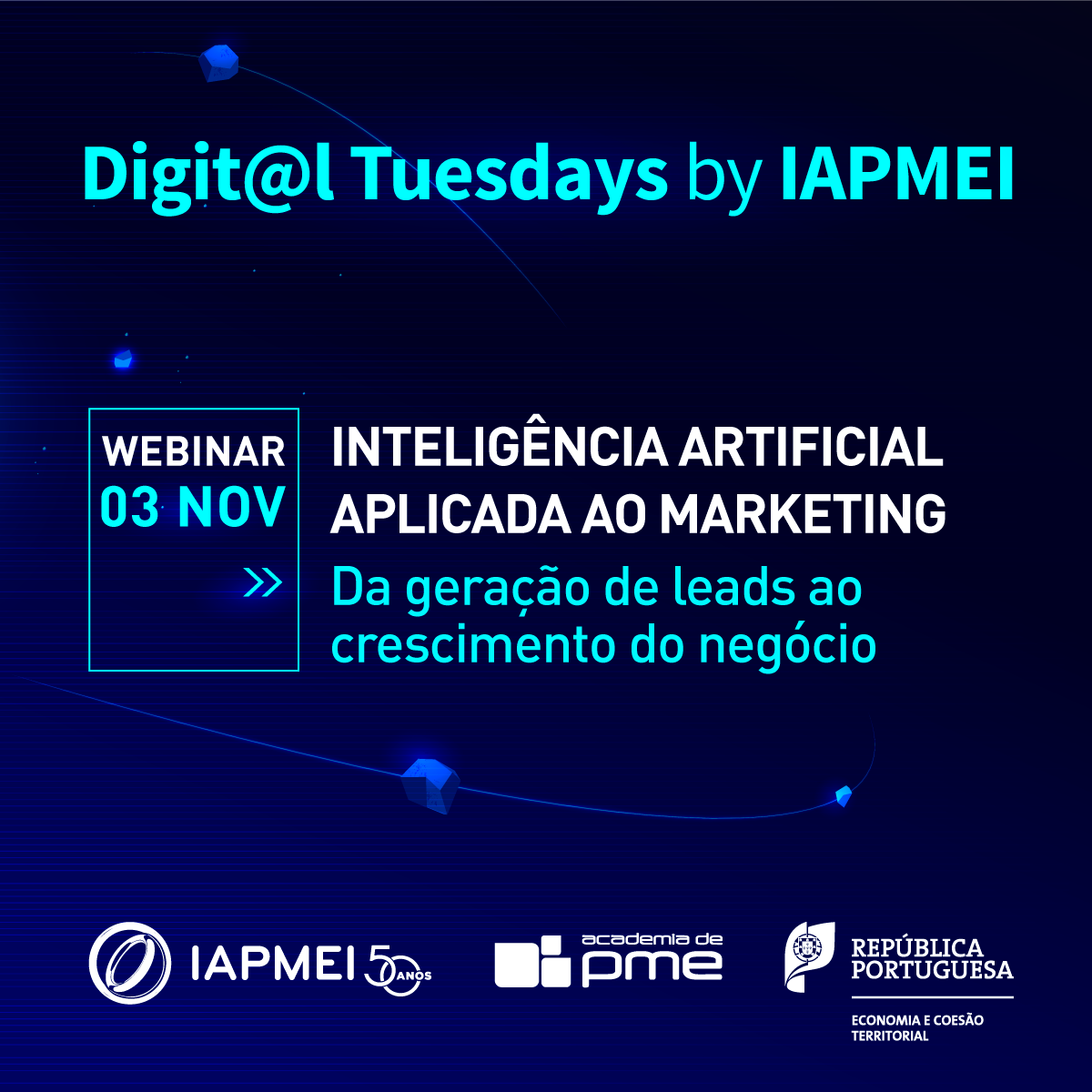 Webinar “Inteligência Artificial aplicada ao Marketing: da geração de leads ao crescimento do negócio”